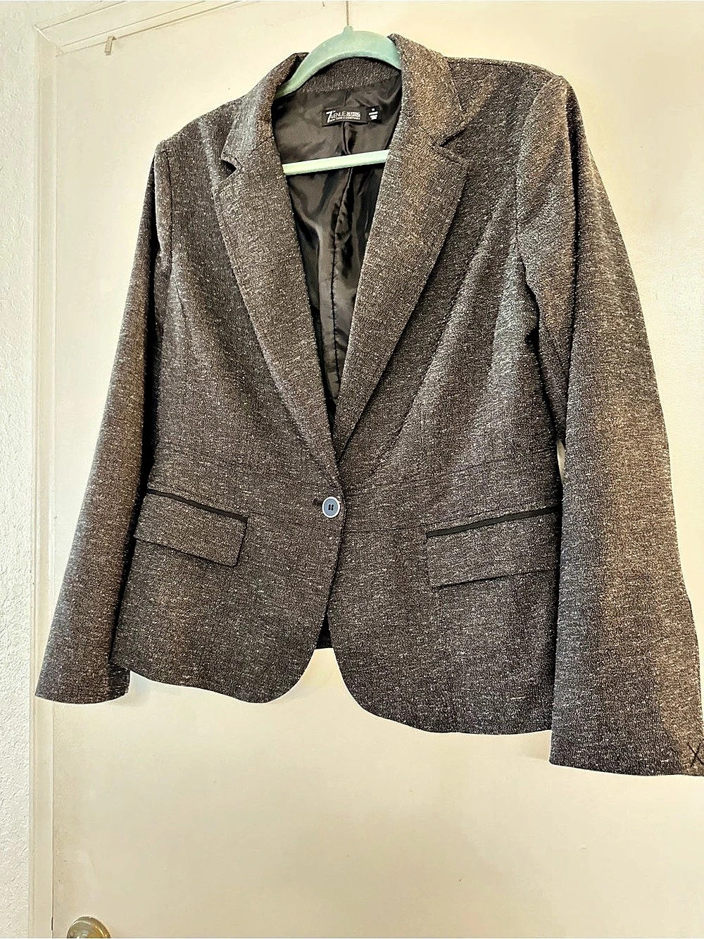 7th Ave New York & Co Women's Blazer Gray Like New